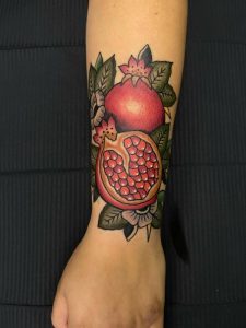 Pomegranate Tattoo By Legendary Tattoos in Las Vegas Nevada.