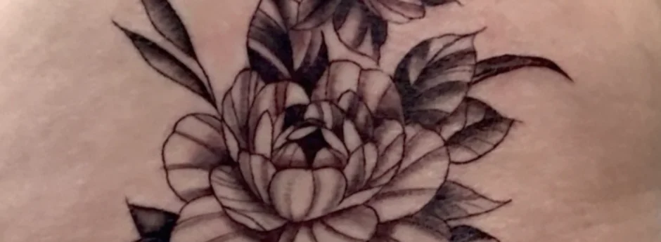 Floral Fine Line tattoo by Legendary Tattoos in Las Vegas