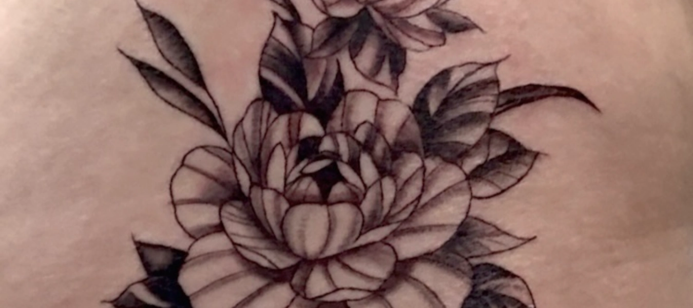 Floral Fine Line tattoo by Legendary Tattoos in Las Vegas