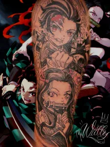 Anime style tattoo by Legendary Tattoos in Las Vegas
